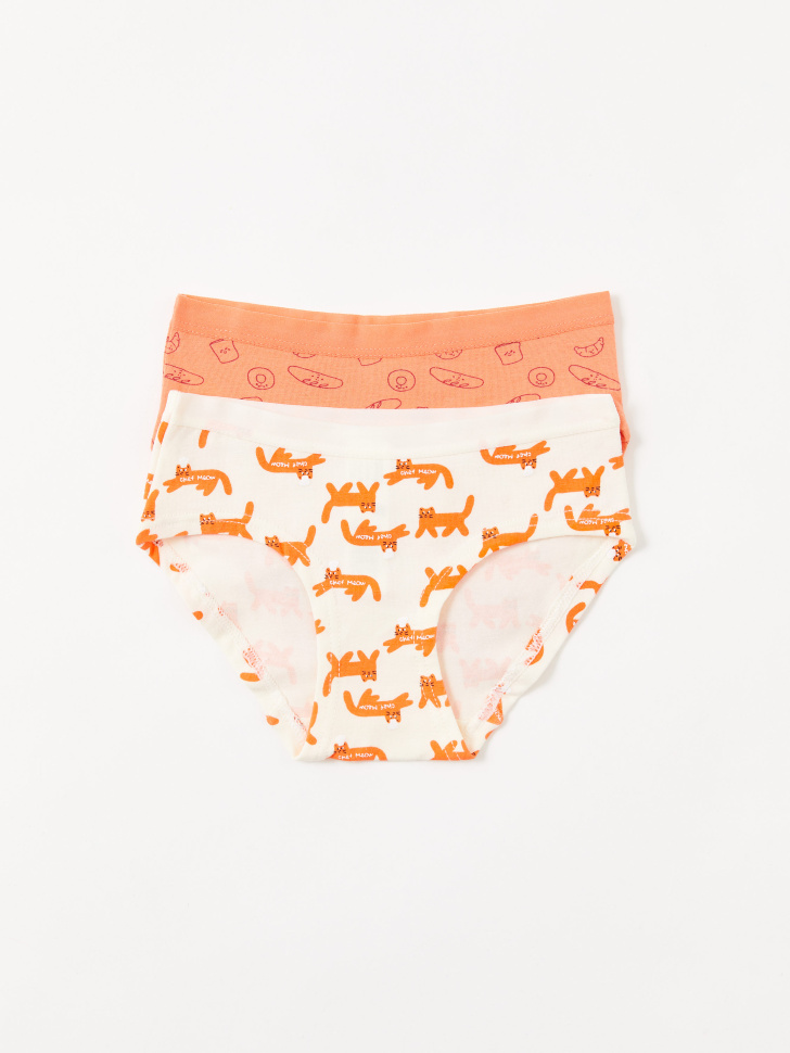 

Набор из 2 трусов-шортиков для девочек, Оранжевый