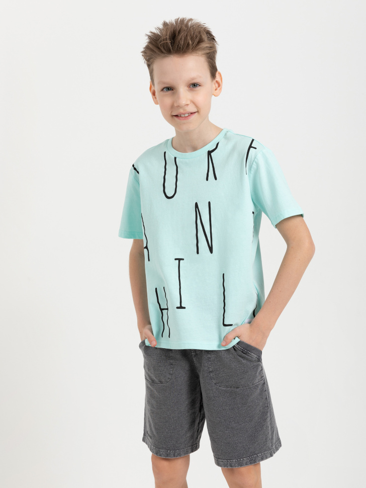 Футболка для мальчиков (голубой, 122/ 7-8 YEARS)