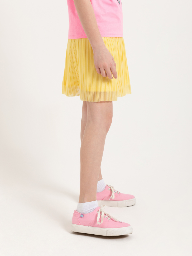 Плиссированная юбка для девочек (желтый, 152/ 12-13 YEARS) от Sela