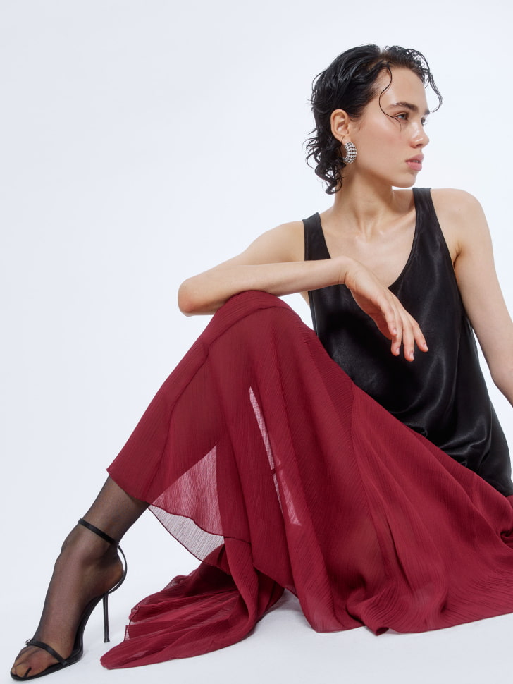 юбка из жатого шифона 4680798558998 по низкой цене