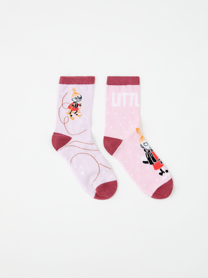 Набор из 3 пар носков с принтом Moomin Малышкой Мю для девочек (принт, 22-23)
