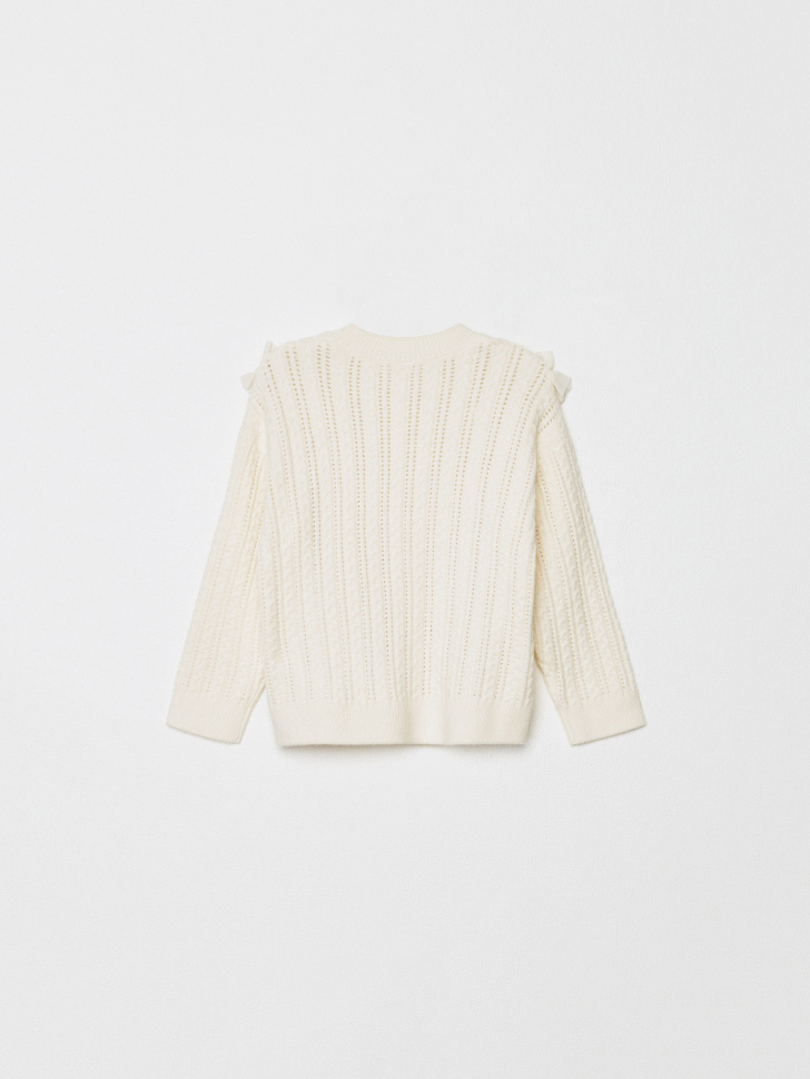 вязаный джемпер с оборками для девочек 4610517140708 по акции