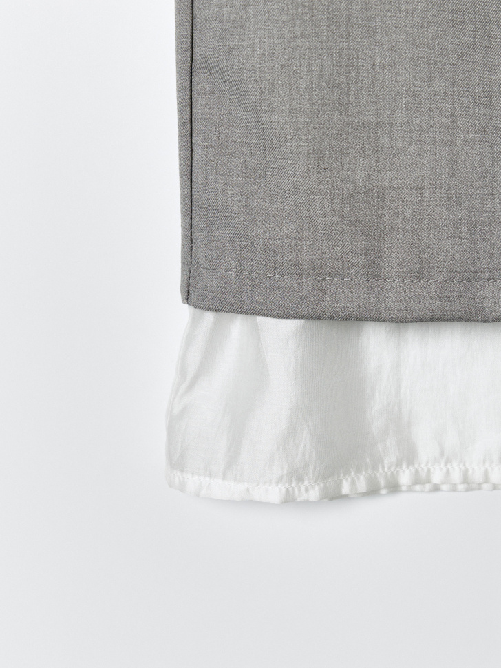 многослойная юбка из костюмной ткани и тенселя от бренда sela вид слева