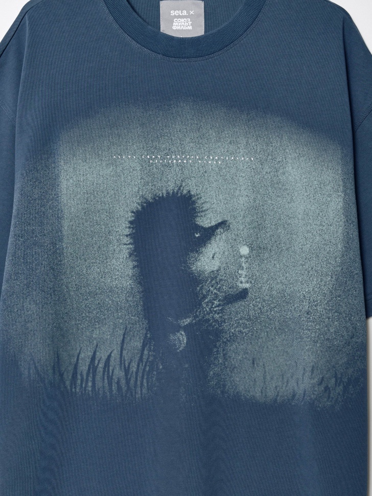 футболка с принтом  x союзмультфильм для взрослого возраста с изнаночной стороны