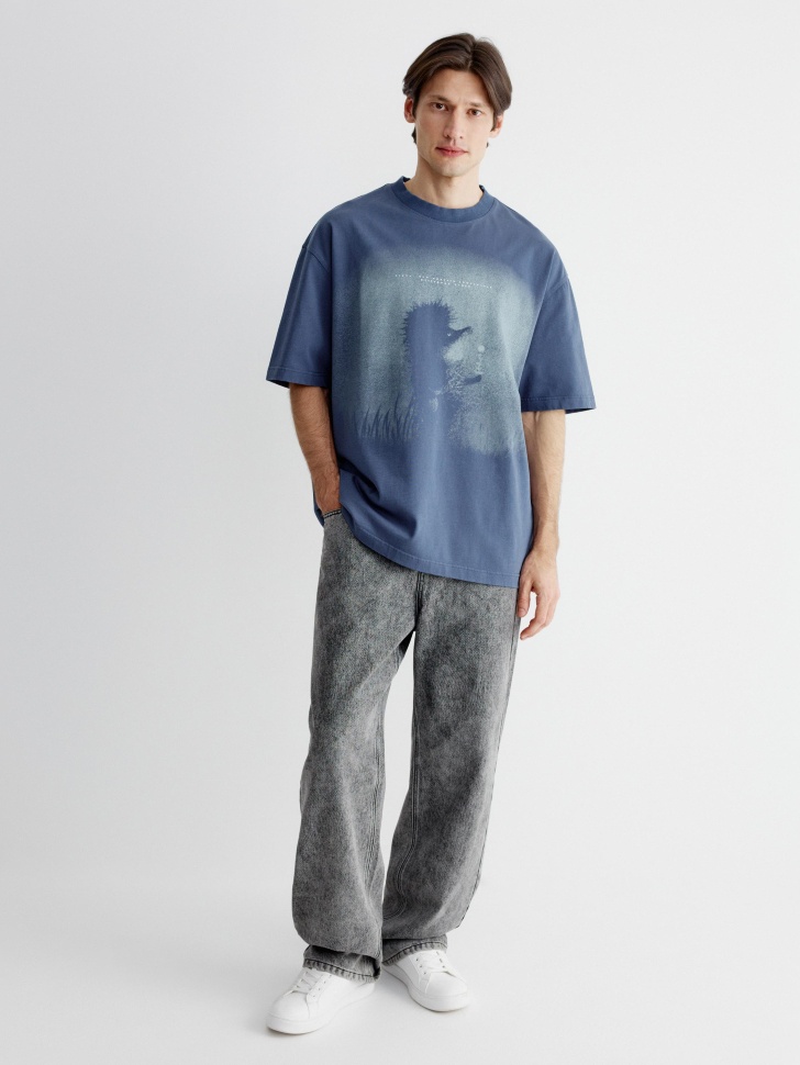 футболка с принтом  x союзмультфильм от бренда sela вид слева