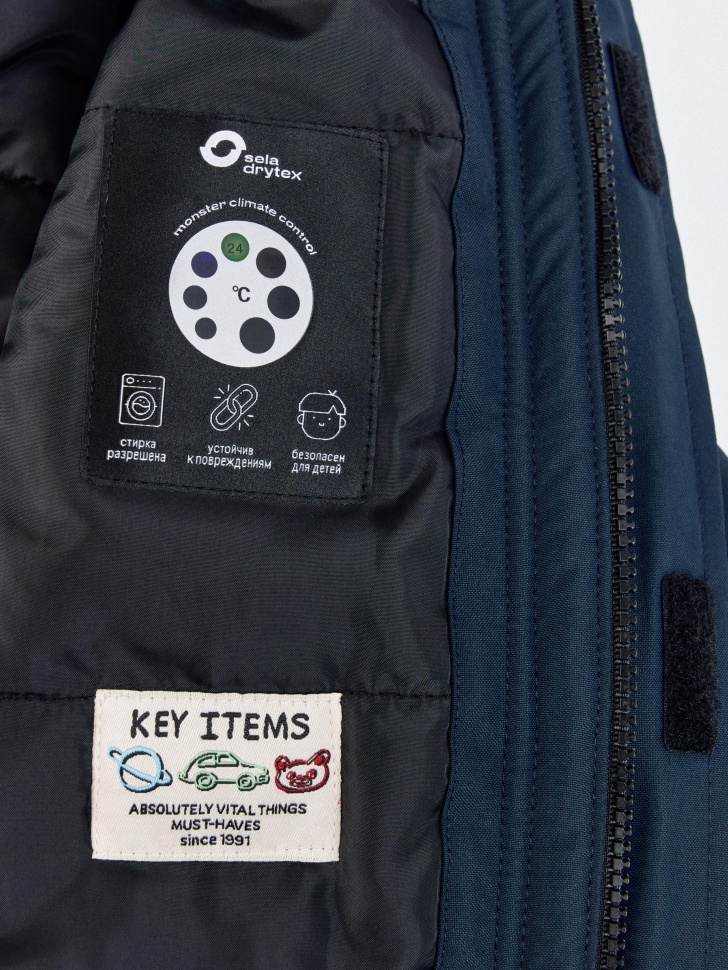 демисезонная куртка из технологичной мембранной ткани drytex® для мальчиков из россии вид сбоку