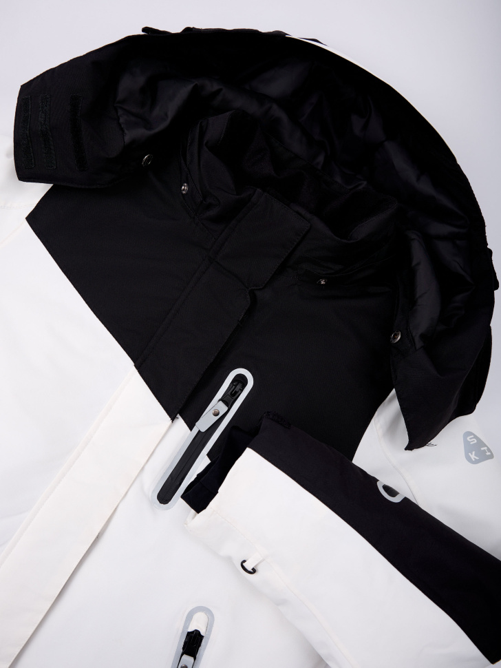 Горнолыжная куртка из технологичной мембраны с лямками для девочек - фото 10