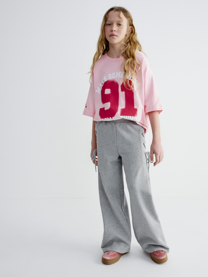 

Свободные брюки со шнуровкой для девочек, SL6803051503