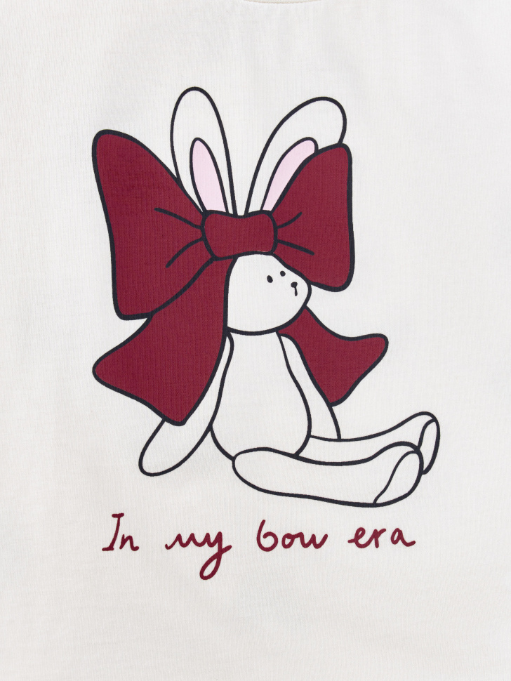 набор из 2 футболок для девочек из хлопка спереди