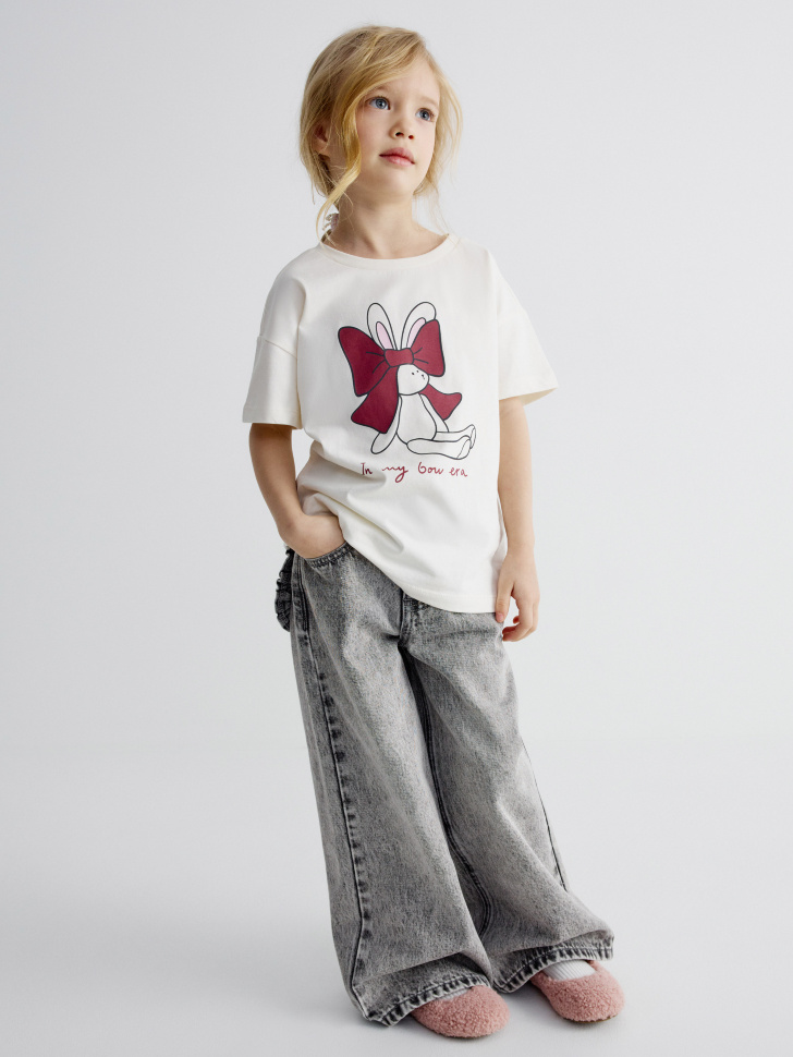 набор из 2 футболок для девочек для детского возраста с изнаночной стороны