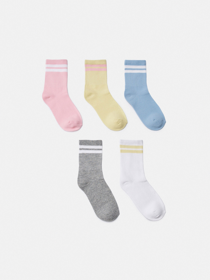 Набор носков SELA для девочек, разноцветный, арт. 45403