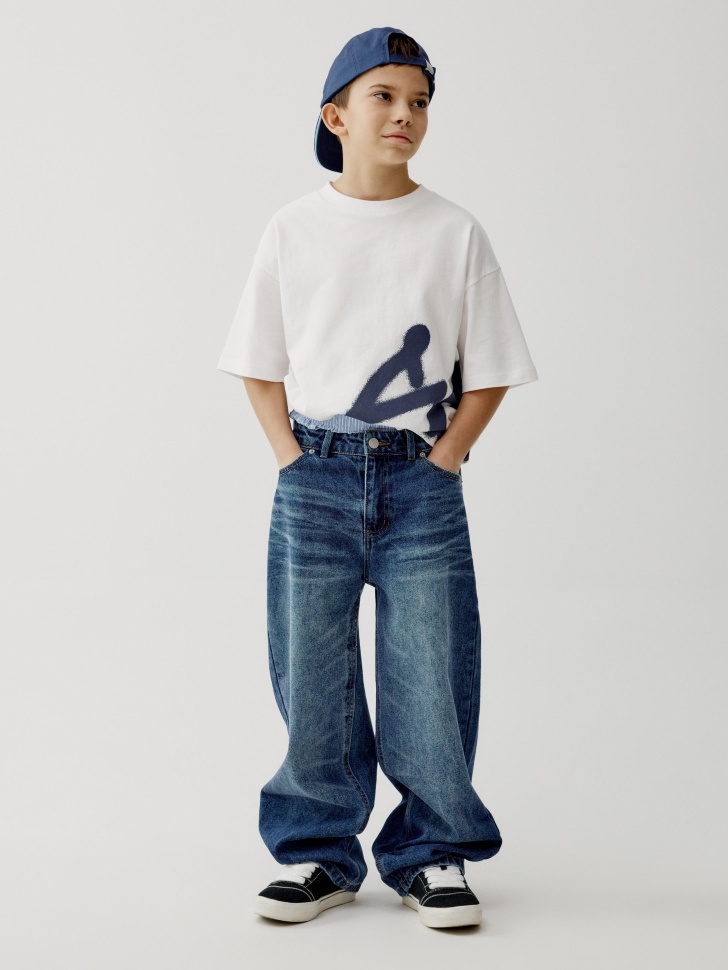 Джинсы багги Sela, синий, арт. 45413