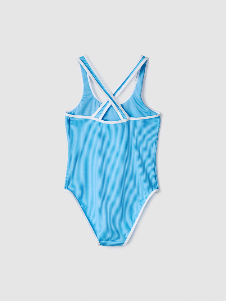 слитный купальник с принтом hello kitty для девочек от бренда sela вид слева