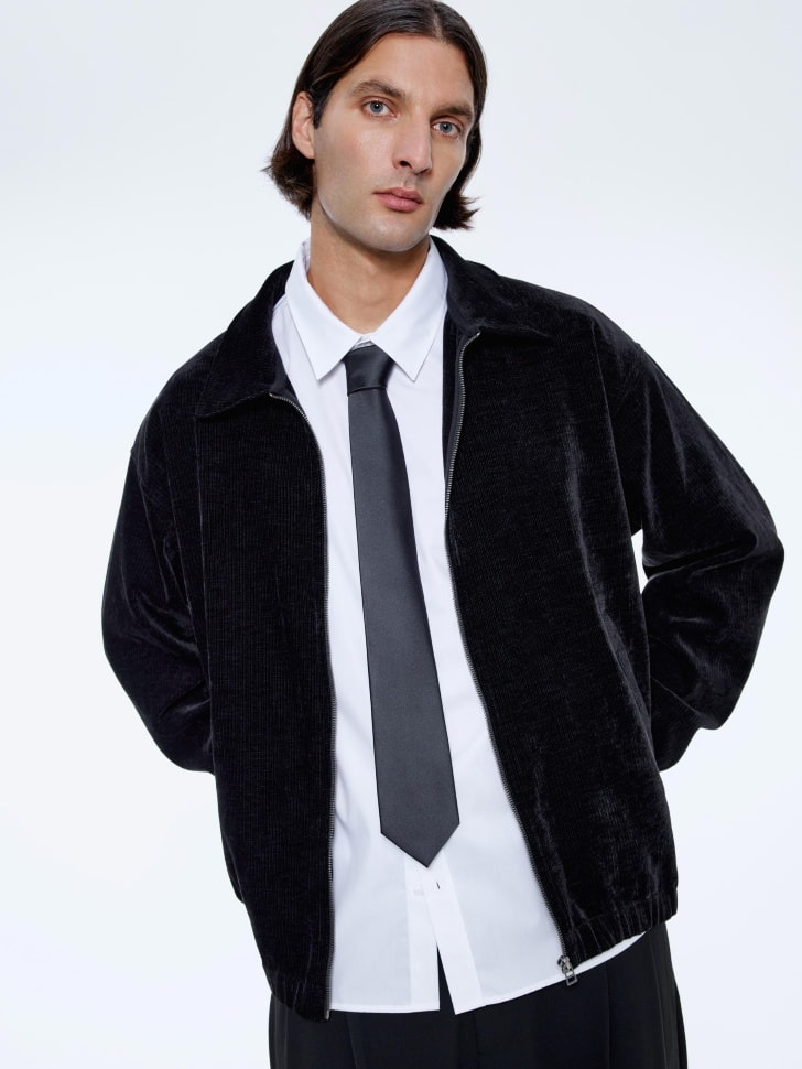 атласный черный галстук 4680798802510 фотография