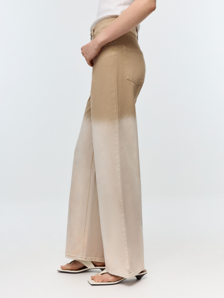 Джинсы Wide Leg с градиентным эффектом. Фото №3