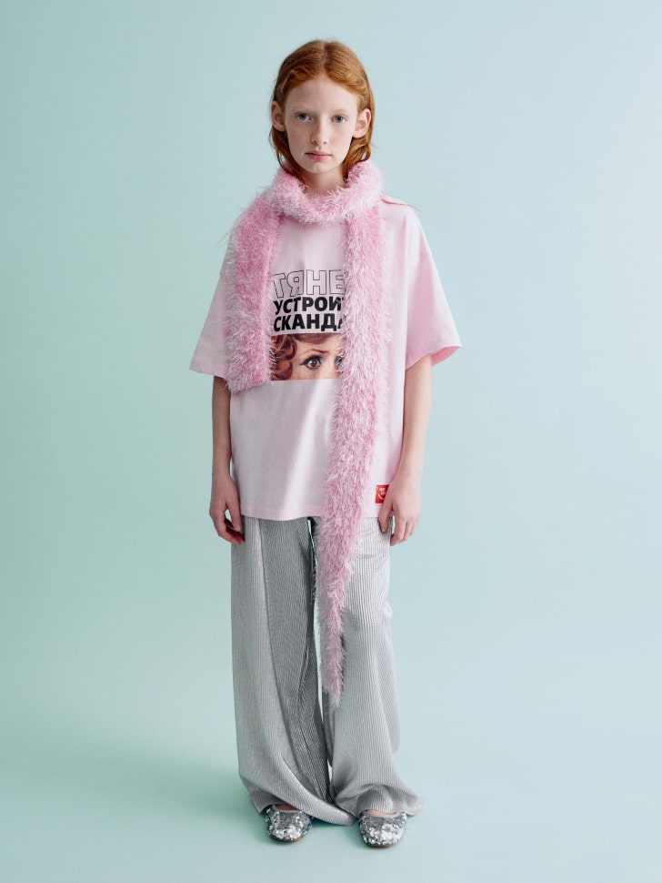 

Широкие плиссированные брюки для девочек, SL5811051505