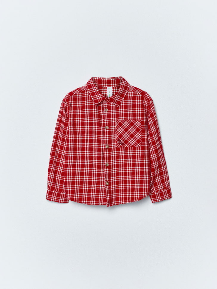 рубашка из твила в клетку для мальчиков 4680798625713 с промокодом