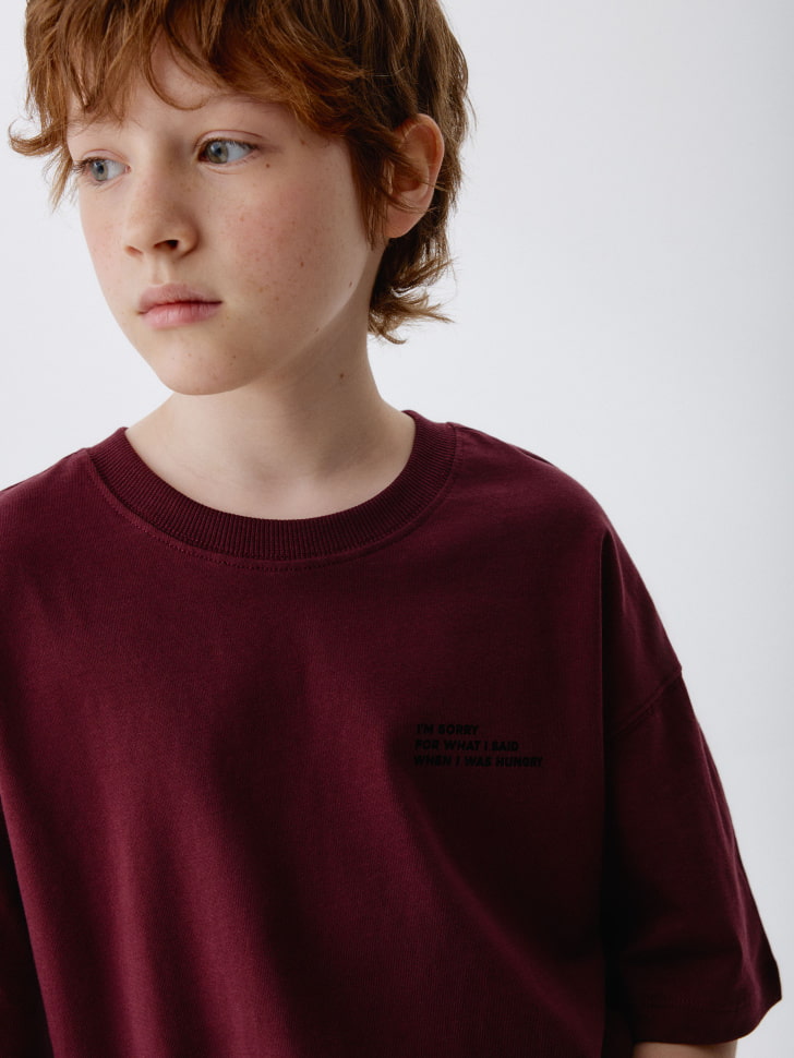 футболка оверсайз с новогодним принтом для мальчиков 4680798788432 в интернет магазине