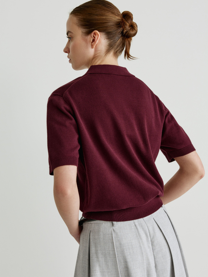 вязаный джемпер с воротником поло 4610517277688 с промокодом