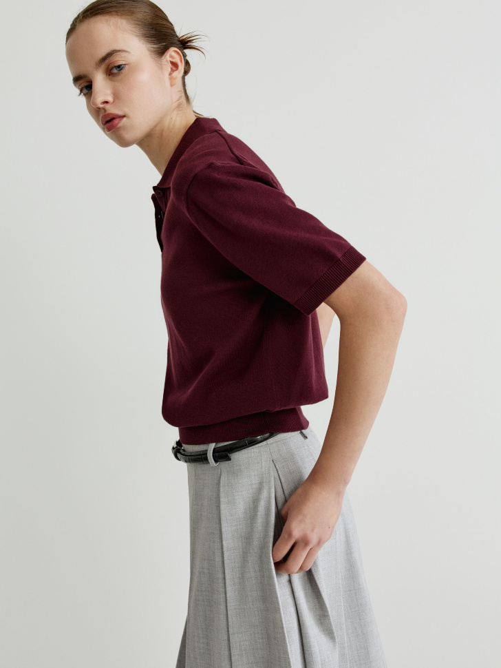 вязаный джемпер с воротником поло 4610517277688 купить с доставкой