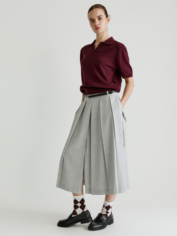 вязаный джемпер с воротником поло 4610517277688 по низкой цене