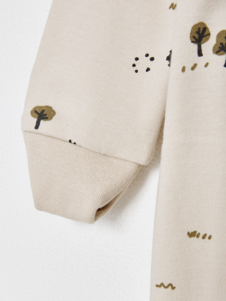 трикотажный комбинезон-слип с принтом для малышей по цене 1199 руб вид справа