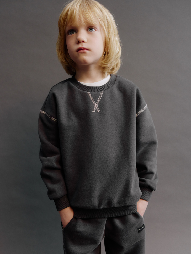 Базовый свитшот оверсайз детский, арт. 32044
