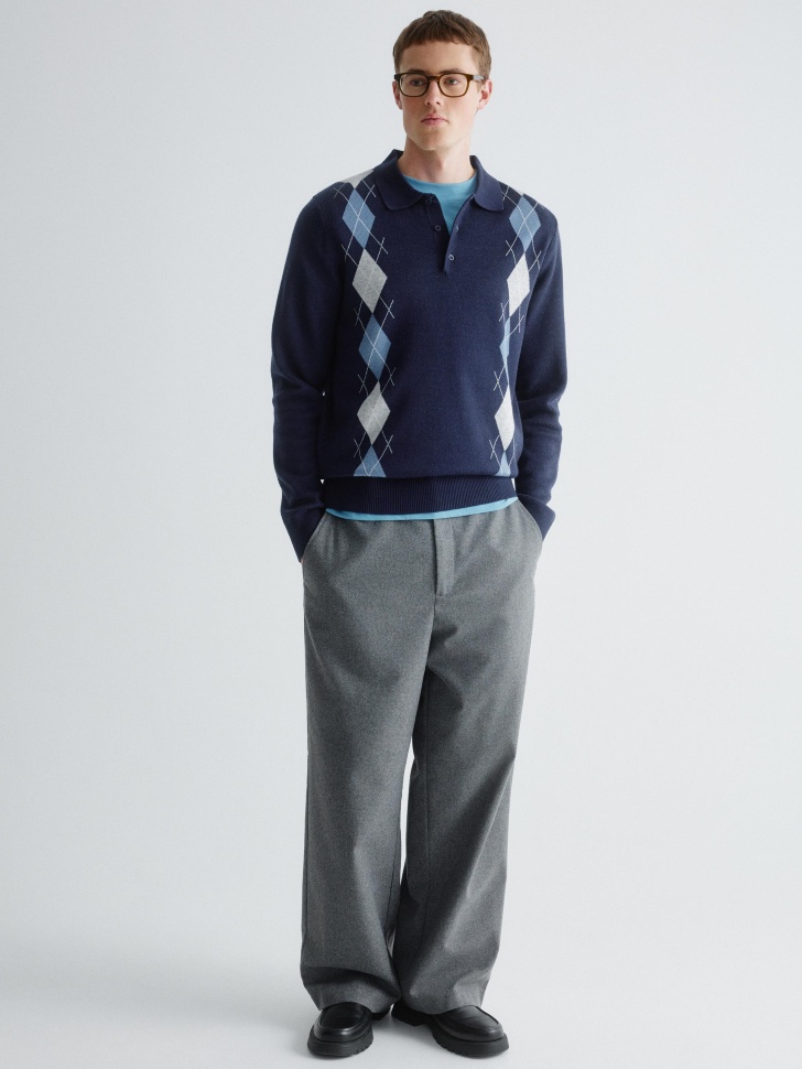 классический джемпер с содержанием шерсти и шелка 4610517247209 по акции