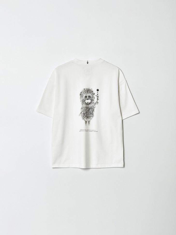 футболка с принтом  x союзмультфильм из хлопка спереди