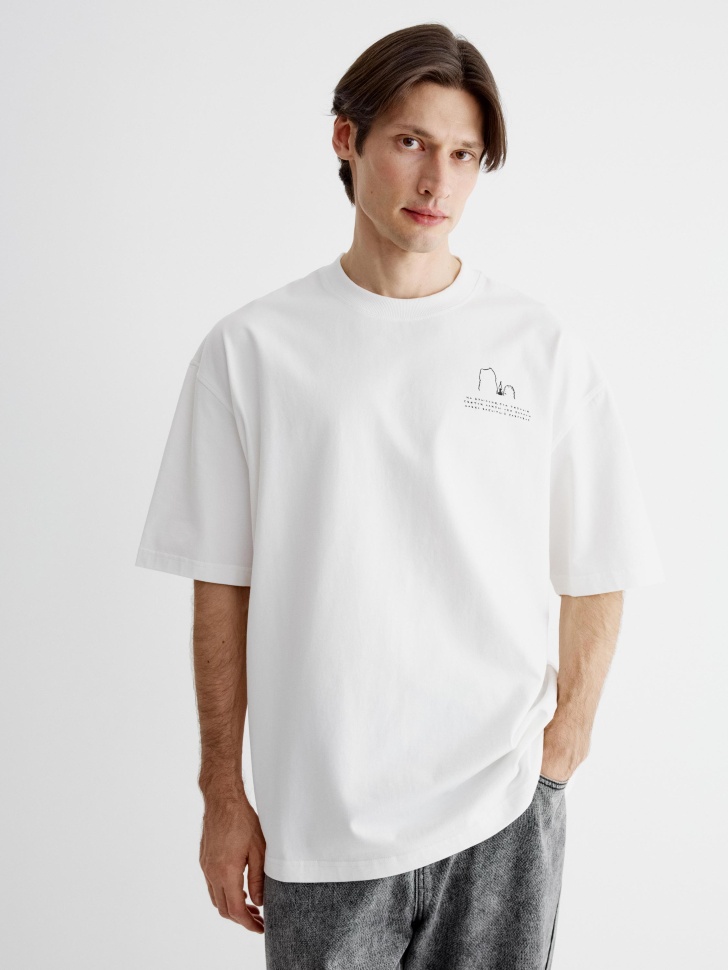 Футболка SELA с принтом Союзмультфильм, белый, арт. 35619