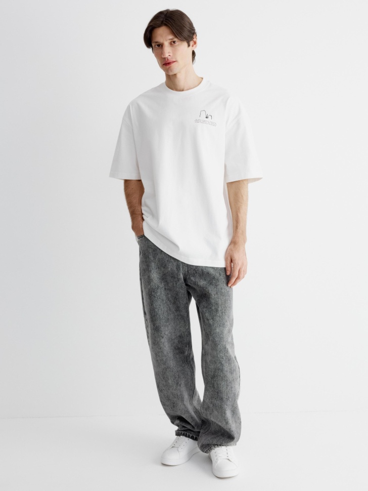 футболка с принтом  x союзмультфильм от бренда sela вид слева