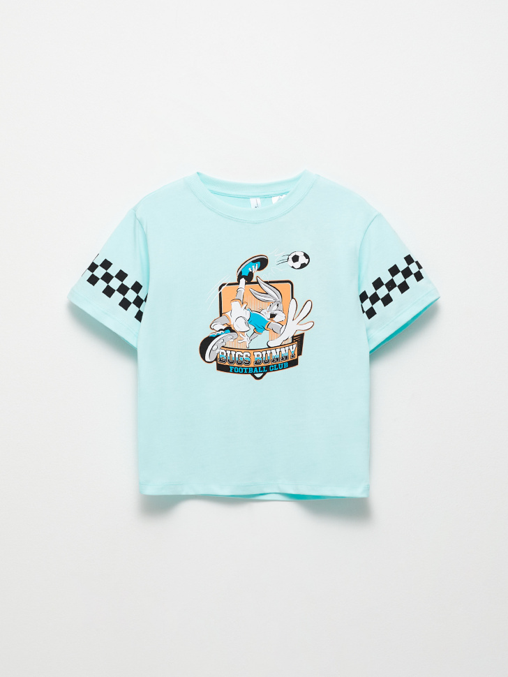 Футболка с принтом Looney Tunes для мальчиков (зеленый, 92)