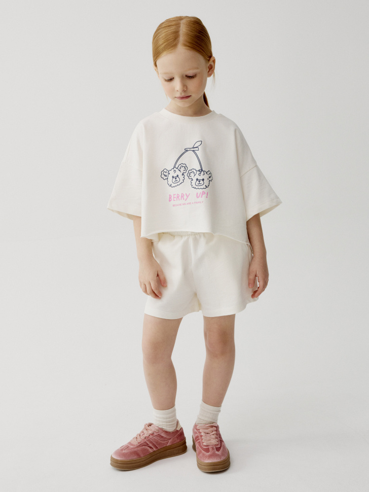 комплект из футболки и шорт для девочек 4610517626844 фотография