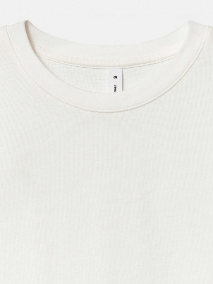 футболка оверсайз с отстрочками из хлопка спереди