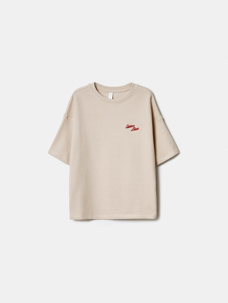 футболка оверсайз с принтом для мальчиков из россии вид сбоку