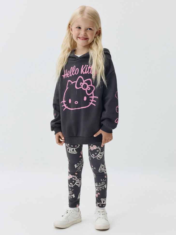 Худи с принтом Hello Kitty для девочек. Фото №4