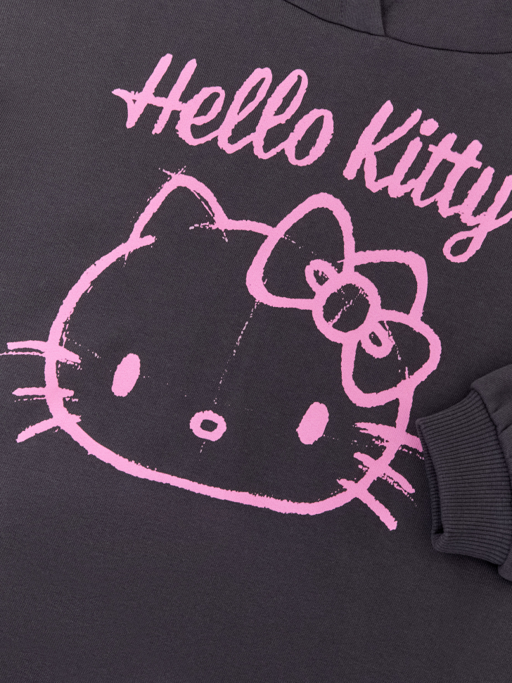 Худи с принтом Hello Kitty для девочек. Фото №8