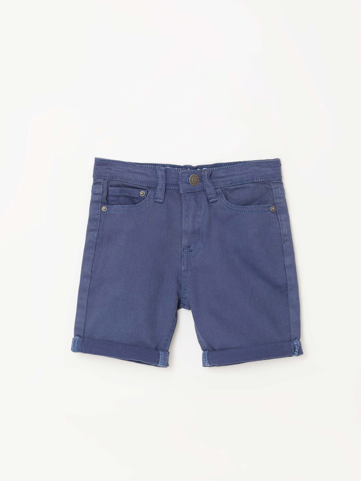 Джинсовые шорты с отворотами для мальчиков (синий, 98/ 3-4 YEARS) sela 4603375720885 - фото 2