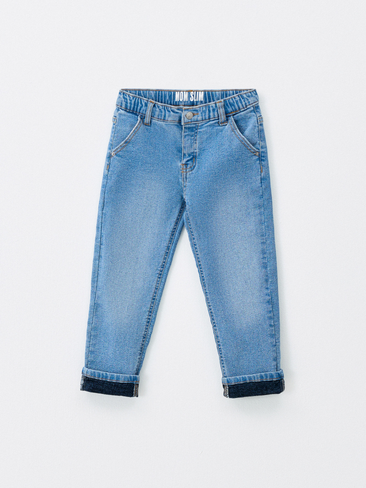 Утепленные джинсы Mom fit для девочек. Фото №3