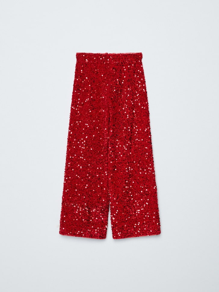 широкие брюки с пайетками для девочек 4610517142306 по низкой цене