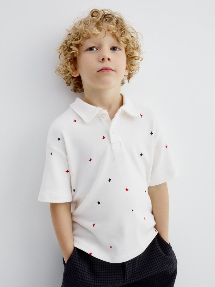 поло с новогодним принтом для мальчиков 4680798801520 фотография