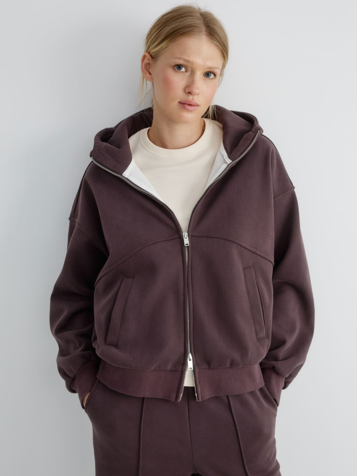 толстовка оверсайз из футера 4680704282337 со скидкой