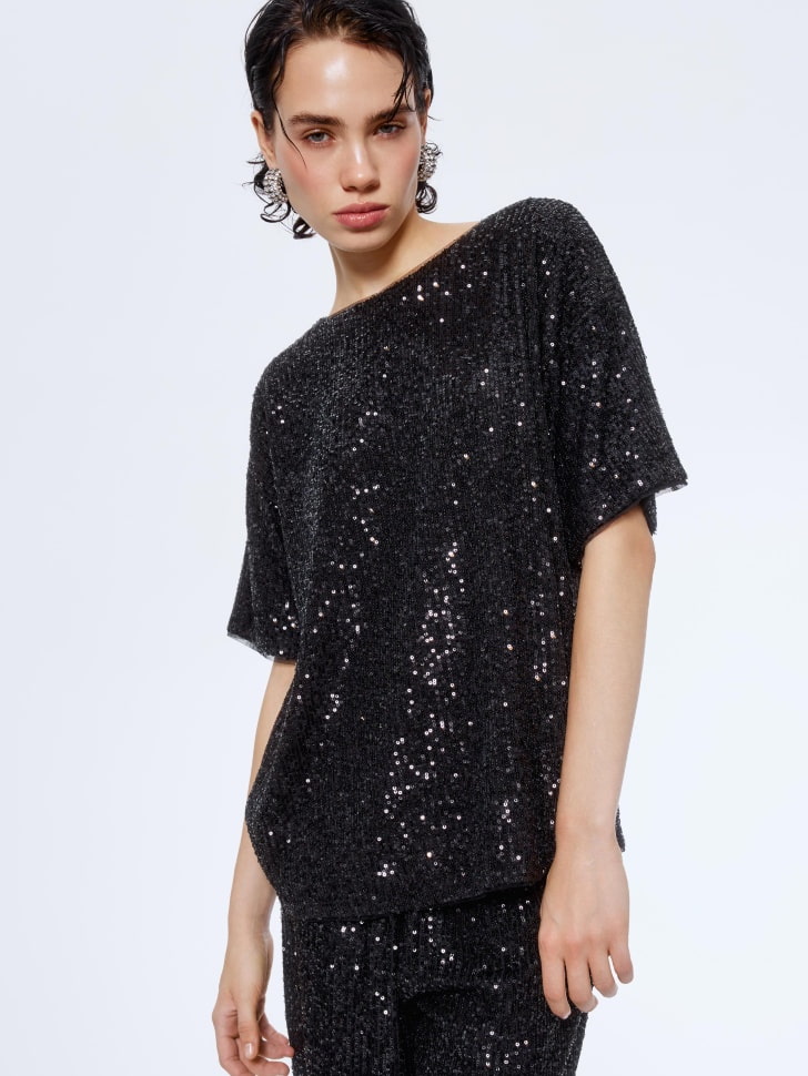 футболка оверсайз с пайетками 4680798749907 фотография