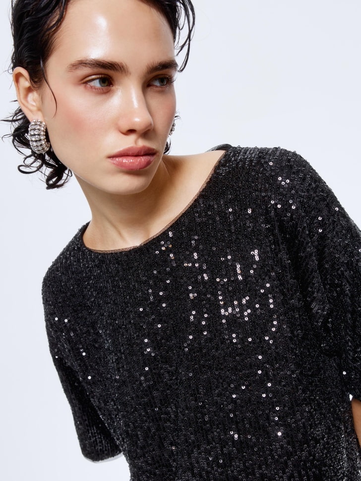 футболка оверсайз с пайетками 4680798749907 по низкой цене