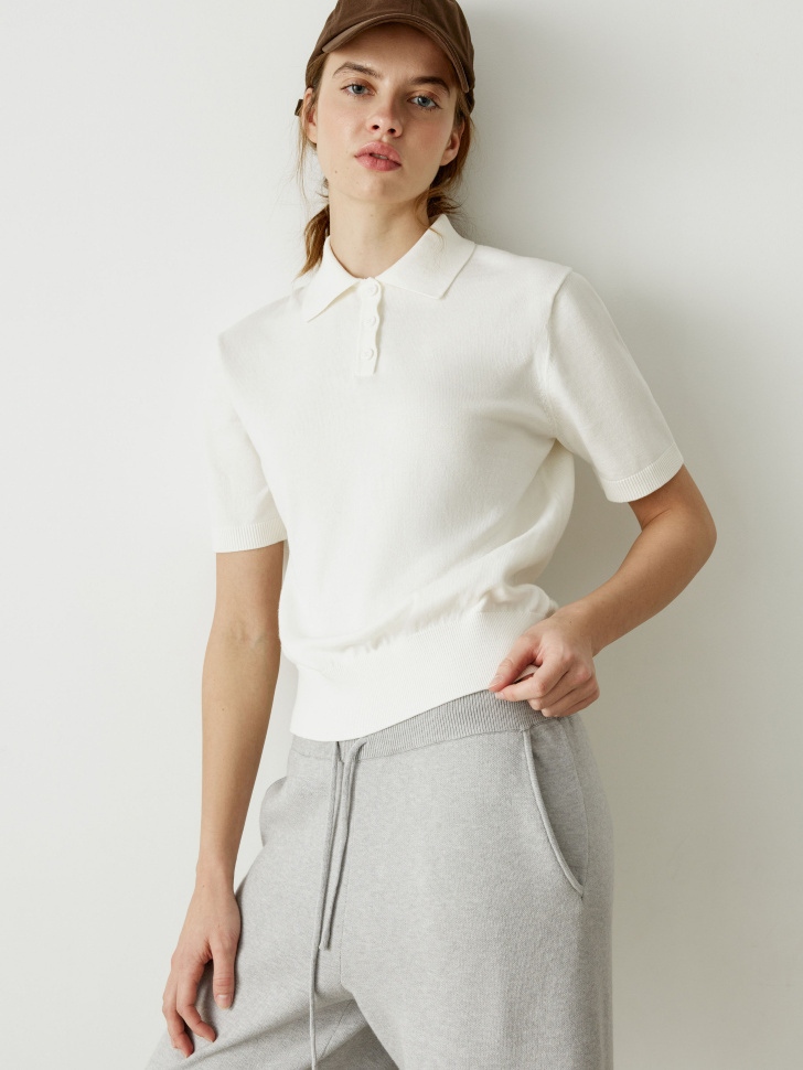 вязаный джемпер с воротником поло 4610517277534 купить с доставкой