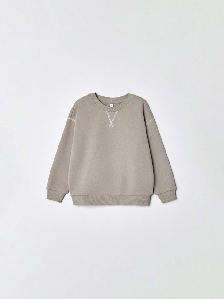 базовый свитшот оверсайз детский из россии вид сбоку