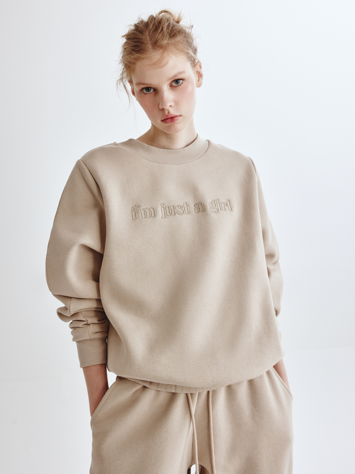 Свитшот оверсайз SELA Young с вышивкой, арт. 34165