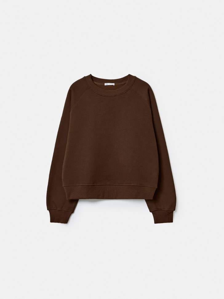 Свитшот SELA из футера, коричневый, арт. 43354