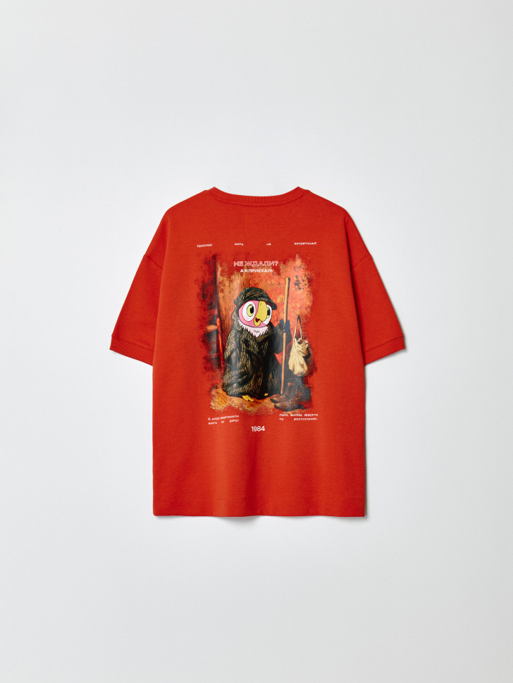 футболка с принтом  x союзмультфильм от бренда sela вид слева