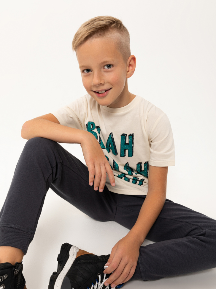 Футболка для мальчиков (белый, 122/ 7-8 YEARS)